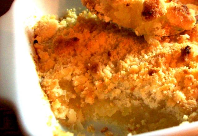 Crumble aux pommes et au miel