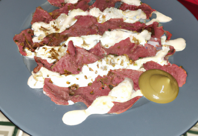 Carpaccio de bœuf et sa mayonnaise maison