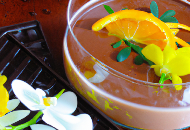 Mousse au chocolat au lait et fleur d'oranger