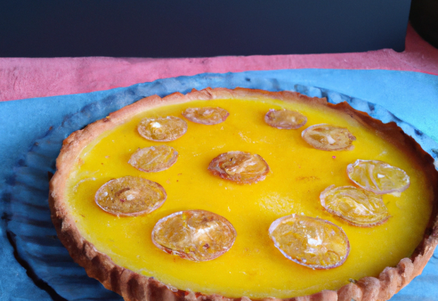 Tarte citron, lait concentré sucré et spéculoos