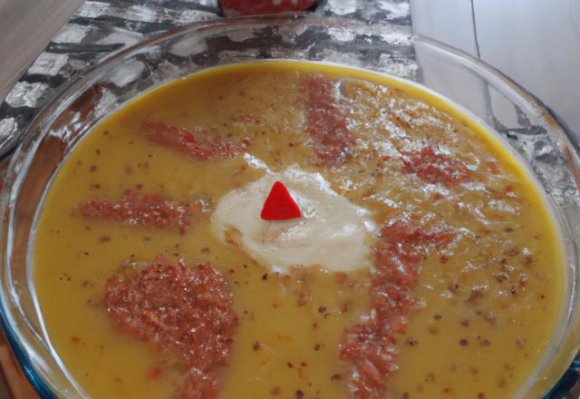 Velouté de lentilles au surimi