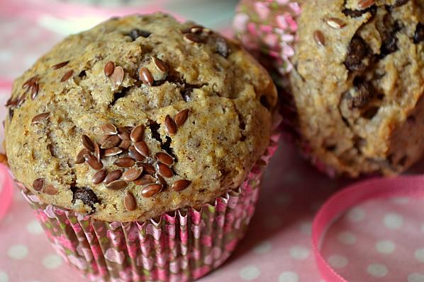 Muffins au chocolat et aux graines de lin