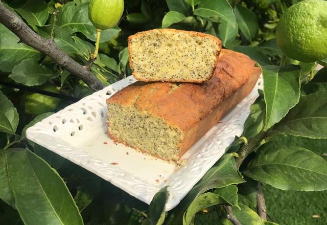 Cake au citron et pavot bleu