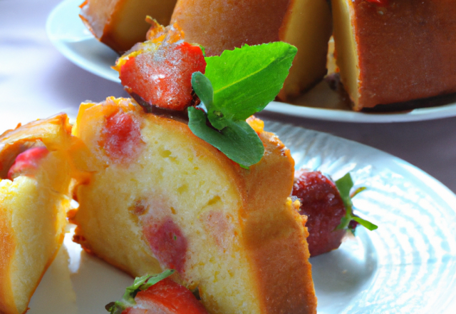 Cake aux fraises Tagada facile