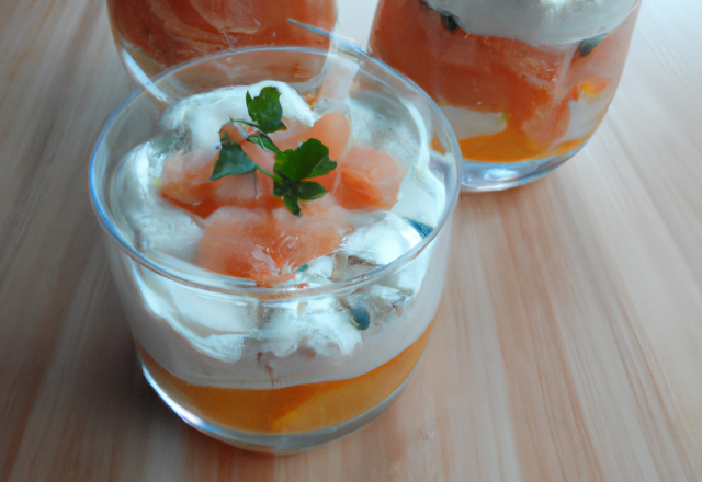 Verrine au saumon et ricotta