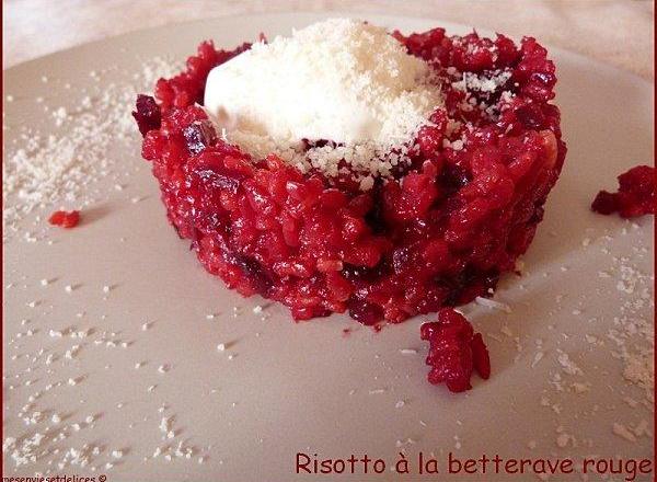 Risotto à la betterave rouge