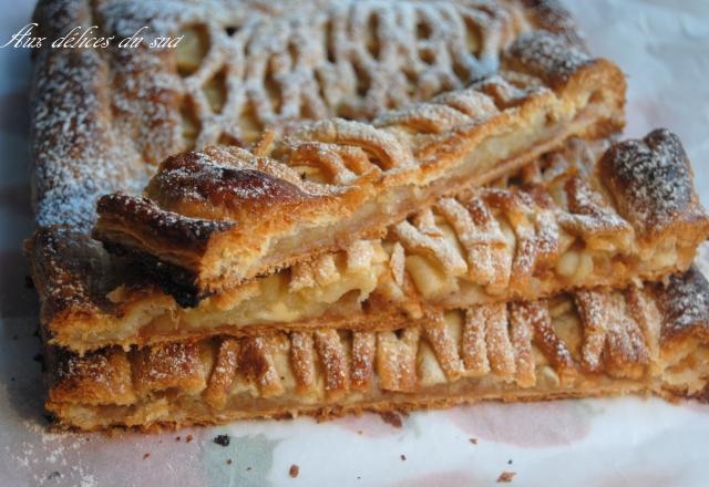 Jalousie aux pommes, framboises