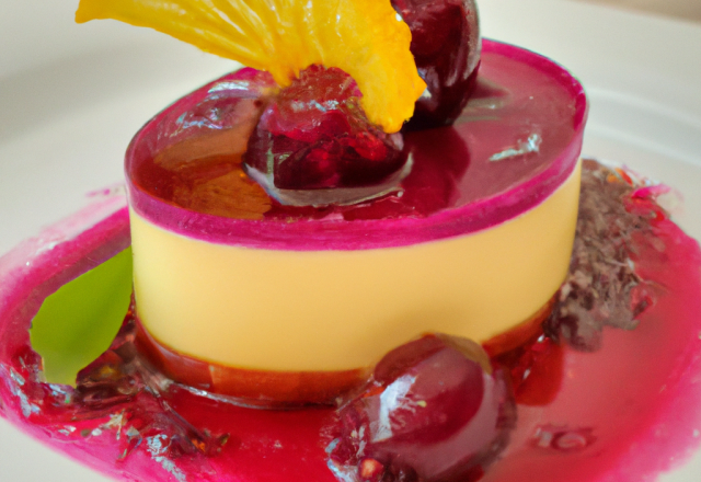 Bavarois cassis et jus de citron