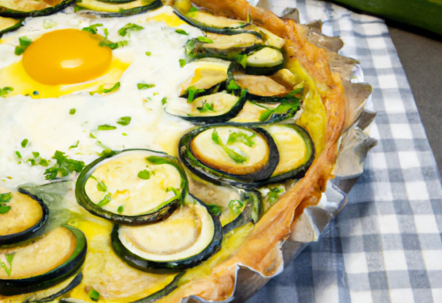 Tarte à la courgette avec comté et œufs