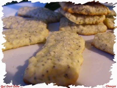 Petits biscuits citron/pavot