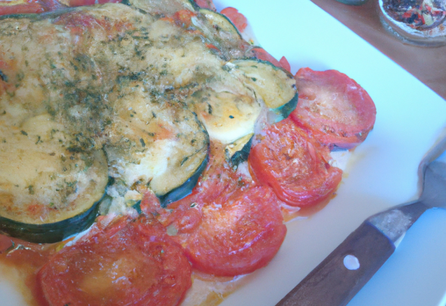 Gratin de courgettes tomate et Mozza