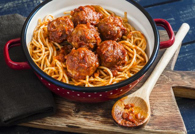 Spaghettis aux boulettes de viande