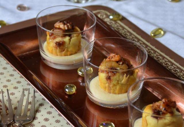 Mise en bouche au foie gras et figues avec sa sauce au Sauternes