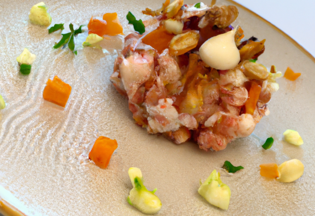 Tartare de langoustines, noisettes et granny smith