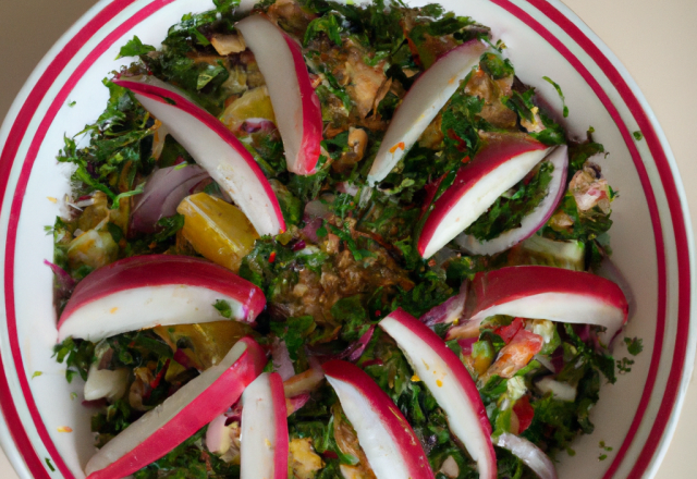 Salade tunisienne et sa vinaigrette