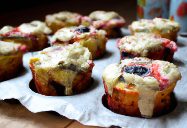 Muffins aux biscuit et au yaourt aux fruits