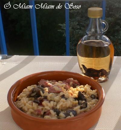 Risotto aux morilles et gésiers confits