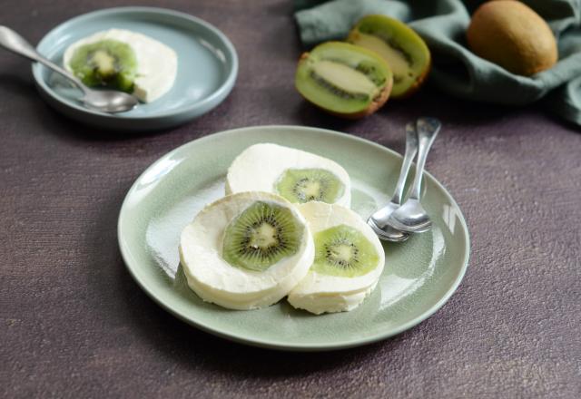 Panna cotta kiwi en bouteille