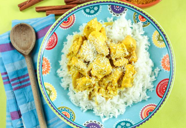 Curry de poulet avec un reste de poulet rôti