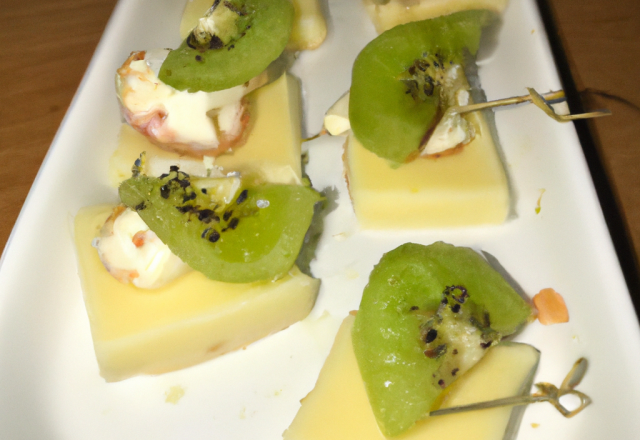 Tapas au fromage de brebis et aux kiwis de l'adour