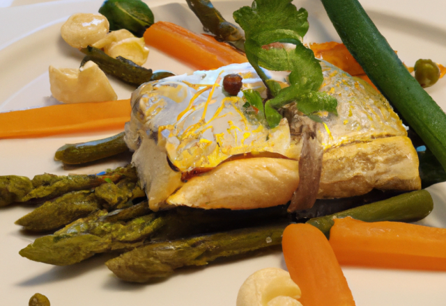 Papillotes de poissons et ses petits légumes