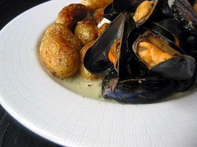 Moules au Roquefort