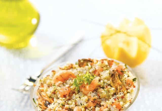 Salade océane au quinoa gourmand et aux perles Japon