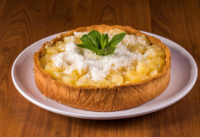 Tarte ananas et noix de coco