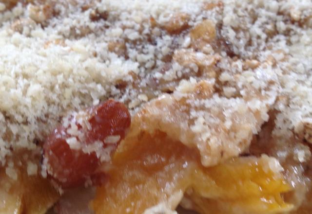 Crumble aux prunes super light