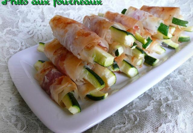 Bâtonnets de courgettes croustillants au parseman & au jambon cru