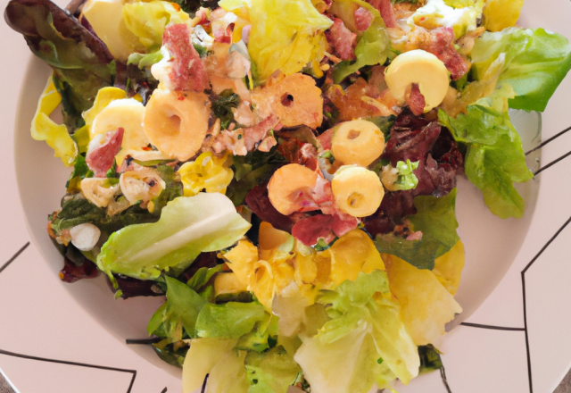 Salade landaise au saint marcellin