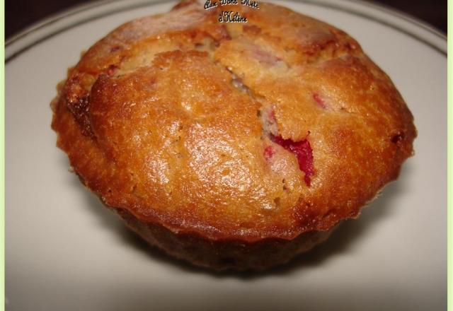 Muffins aux framboises et au Crunch chocolat blanc