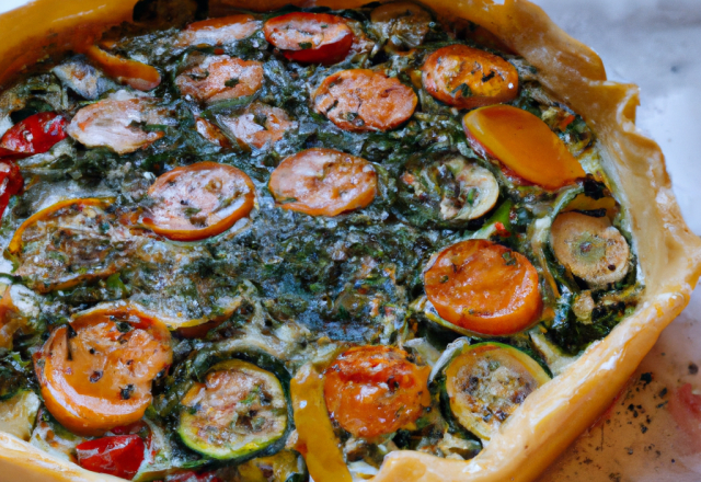 Tarte aux légumes et aux herbes