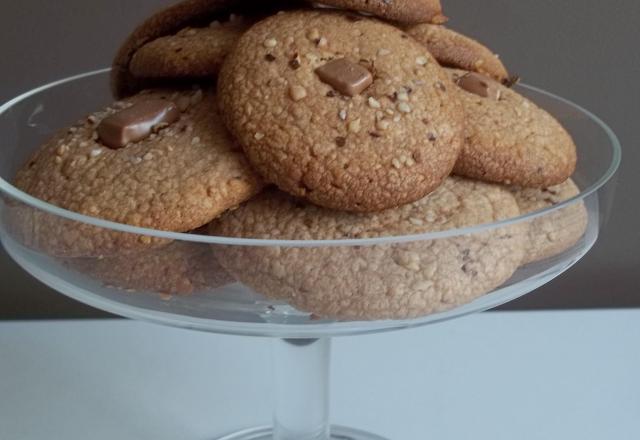 Cookies pralinoise et noisettes torréfiées