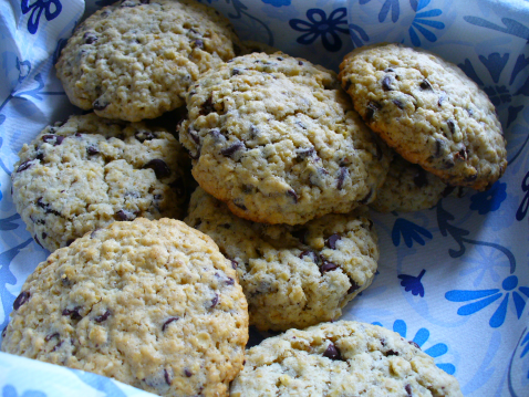 Cookie aux pépites de chocolat et flocons d'avoine