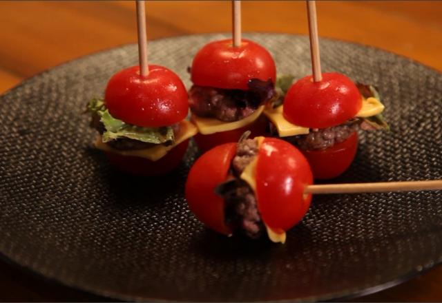 Mini-burgers de tomates cerise