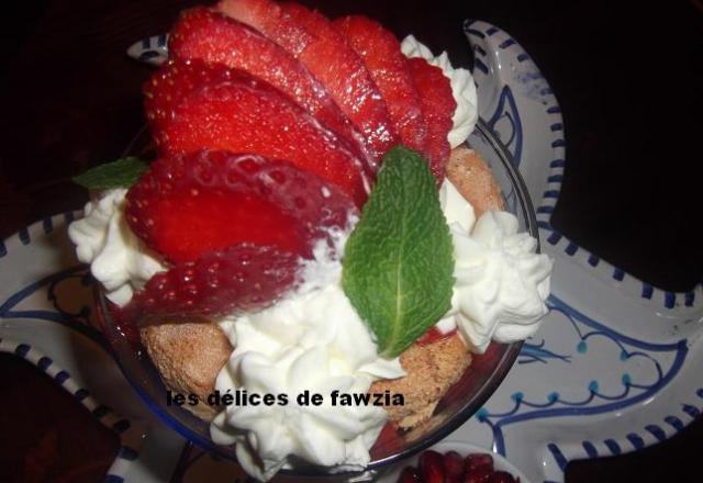 Verrines au coulis de fraises et mascarpone