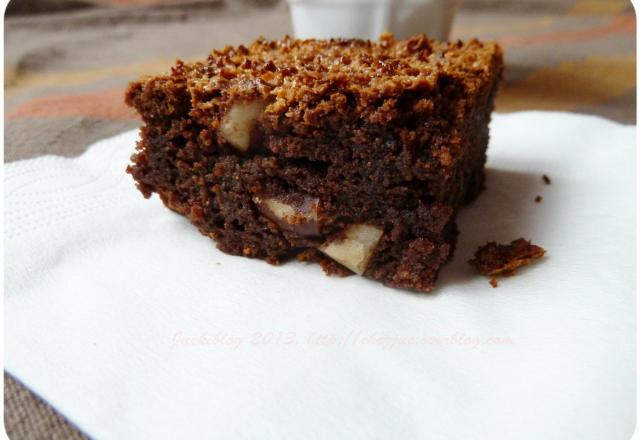 Brownie au chocolat et noix d'Amazonie