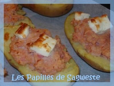 Pommes de terre farcies jambon feta