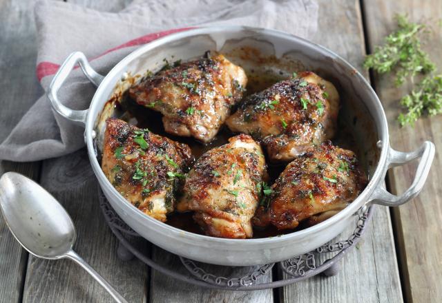 Poulet caramélisé à l'ail et cassonade