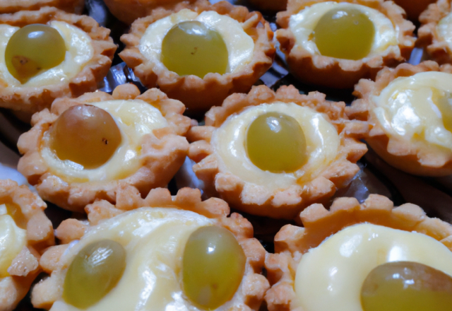 Petites tartes au raisin blanc