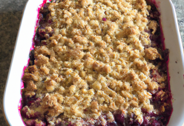 Crumble aux fruits rouges classique