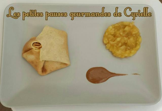 Crêpes aux pommes et son coulis de spéculoos