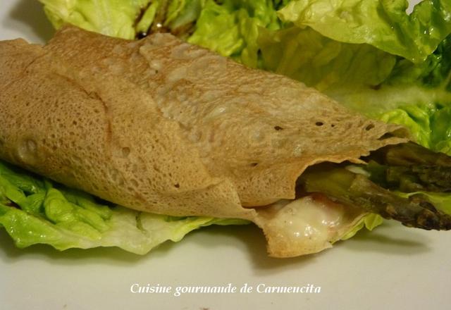 Galette de sarrasin aux asperges vertes