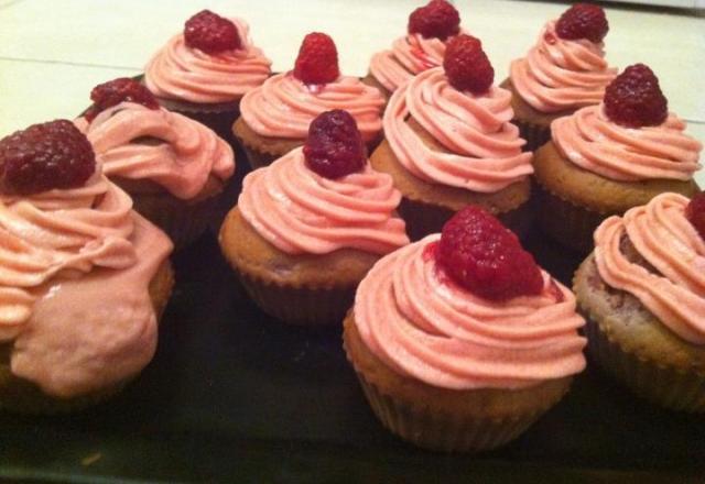 Cupcakes framboise - chocolat blanc