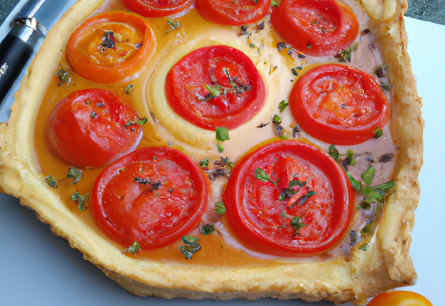 Tarte aux tomates et à la moutarde