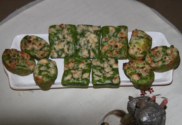 Minis cakes aux épinards et au fromage ail et fines herbes