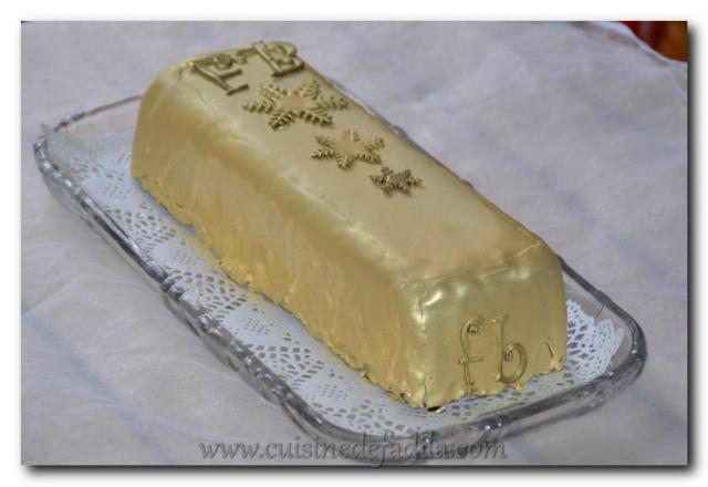 Bûche lingot d'or