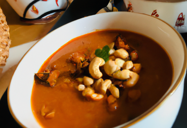 Soupe africaine aux cacahuètes !