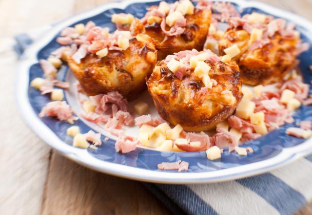 Muffins jambon fromage